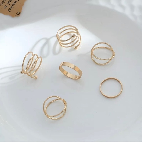 Gold Wire Minimalist Stacking Rings - Picture 3 of 12